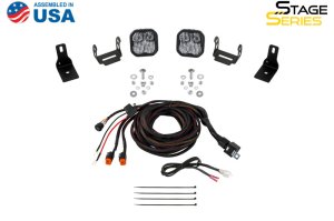 Ford Maverick LED Light Pods - Diode Dynamics - C2 Sport Stage Series Ditch Light Kit Pro - White - `22-`24
